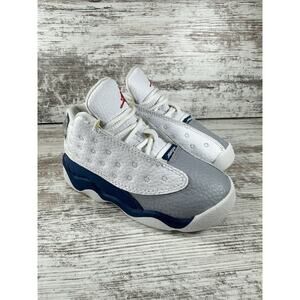 Toddler Nike Air Jordan 13 Retro French White/Blue Sneakers Sz 7C